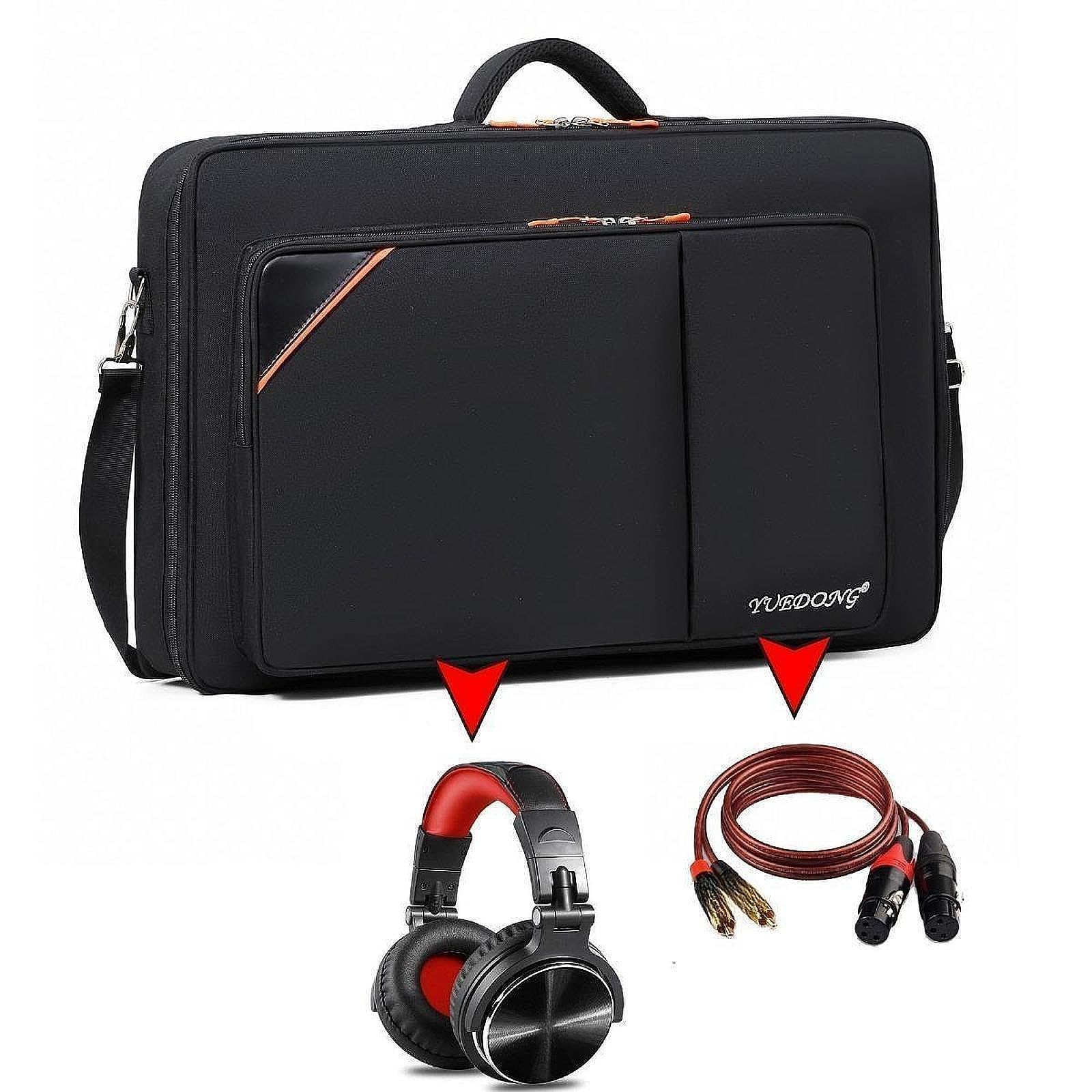 Custodia per controller DJ, custodia antiurto, imbottitura interna, tasca frontale, borsa per mixer DJ per palco, spettacolo, viaggio, bar, 39 Cm X 21 Cm X 5.5