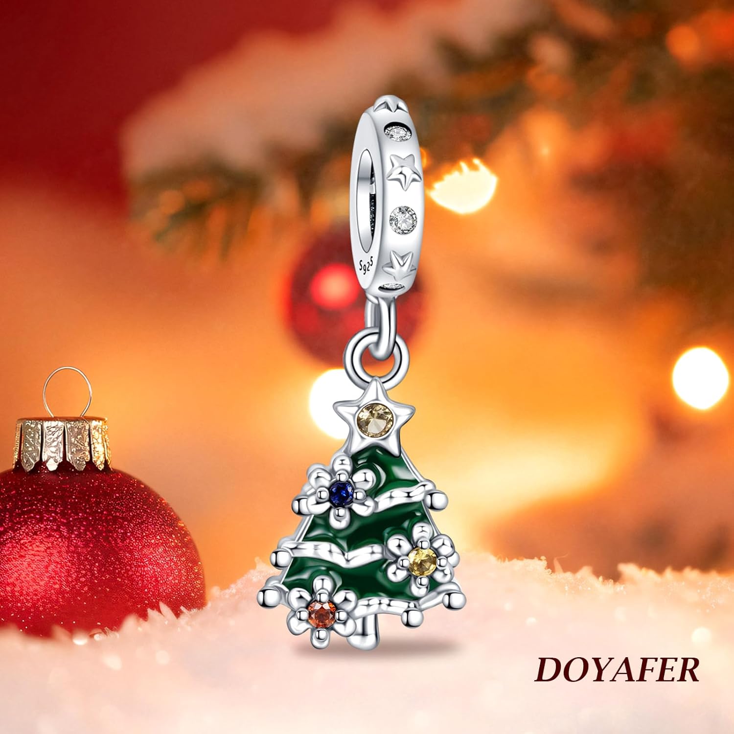 Christmas Tree Charms 925 Sterling Silver Bead Fit Women's Bracelet Necklace Charm Holiday Christmas Birthday Gifts For Women - Image 2
