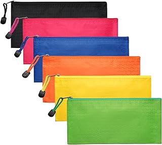 LABUK Pencil Pouch Small Zipper Pouches Bulk 6 Pack Pencil Case Waterproof Pencil Bags for School Office Supplies Travel C...