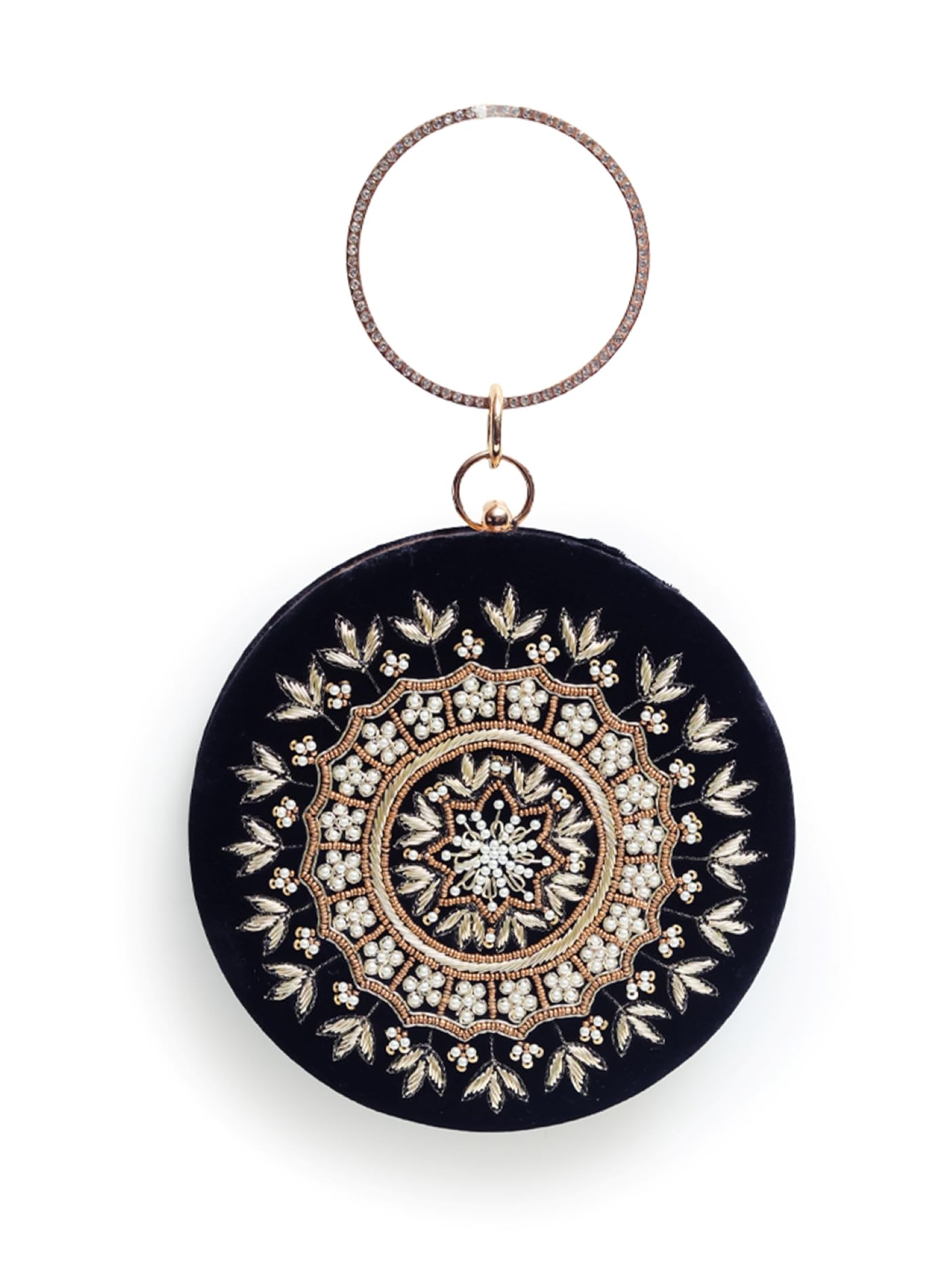 Ifrah Hand Embroidered Clutch Purses Luxury Evening Handbags-image-2