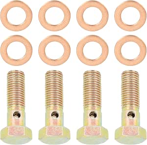 Adaptateur 3AN 3/8x24 X AUTOHAUX 4 Sets M8x1.0mm Métrique Filetage Banjo Boulons Frein Raccord Adaptateur Adaptateur Ligne Frein