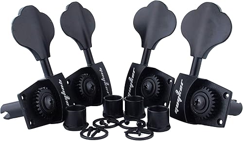 Miniatura 18 de Guyker Afinadores de bajo (4 para la derecha) – Relación 1:26 de ajuste de engranaje abierto clavijas de repuesto de cabezal de máquina