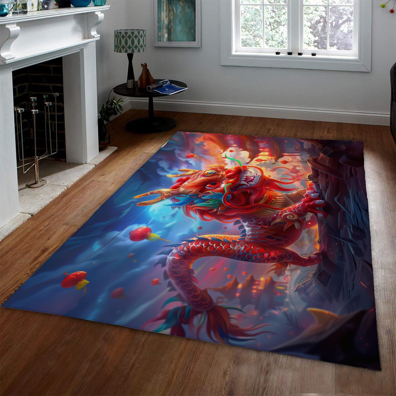 Tapis style chinois traditionnel pour créer une ambiance zen dans votre salon