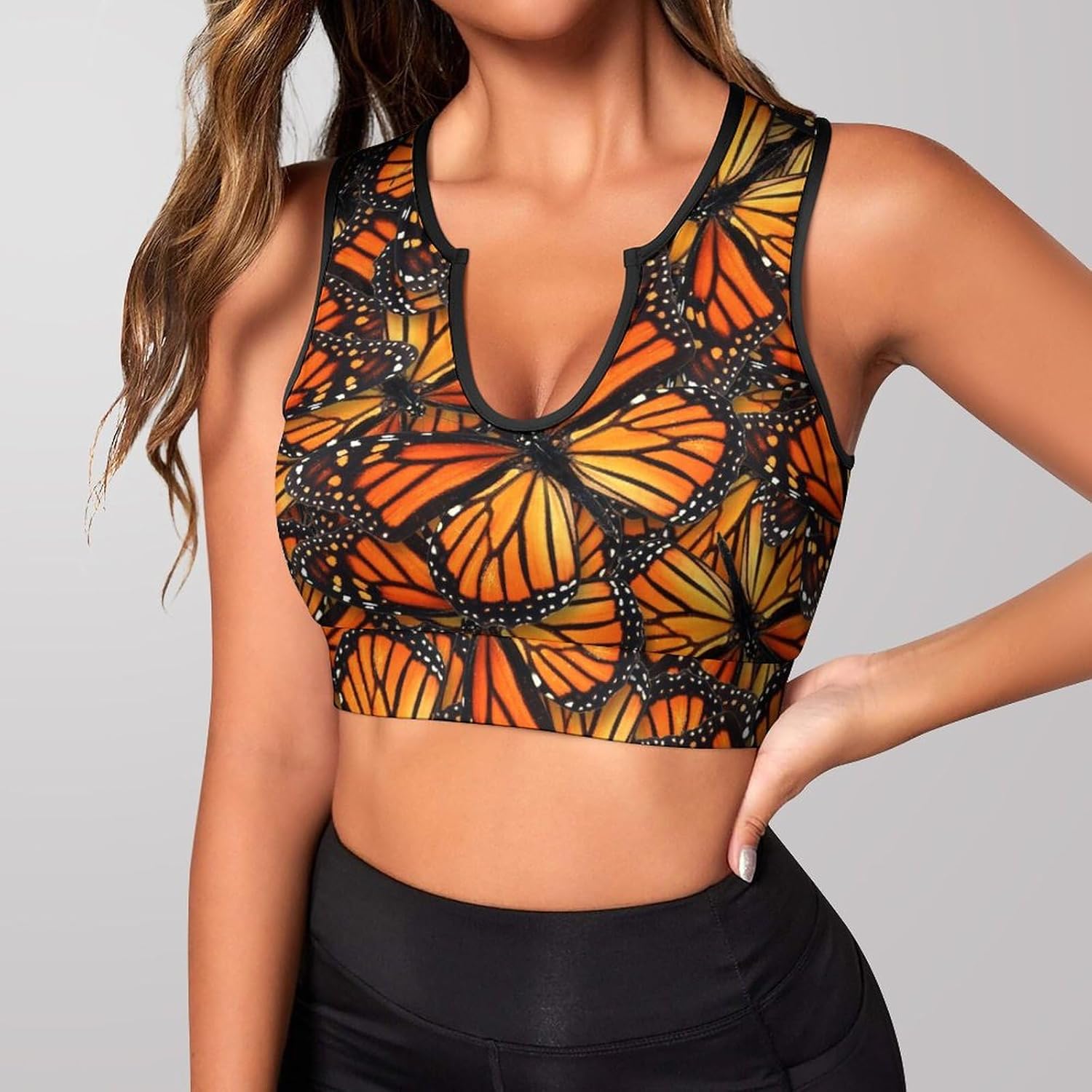 Supdreamc Women Padded Sports Bra for Yoga Workout Gym Fitness Pilates Activewear