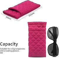 Vista 3 de Face Shadow Estuche doble para gafas de sol, funda suave para gafas de sol con paño de limpieza