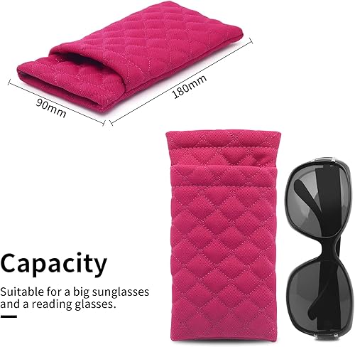 Miniatura 3 de Face Shadow Estuche doble para gafas de sol, funda suave para gafas de sol con paño de limpieza