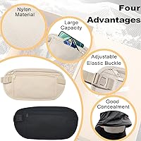 Sac Banane Ceinture De Voyage RFID Anti-Vol UBAYEE - Plate Pour Homme/Femme - Gris Sécurité Voyage Anti-vol