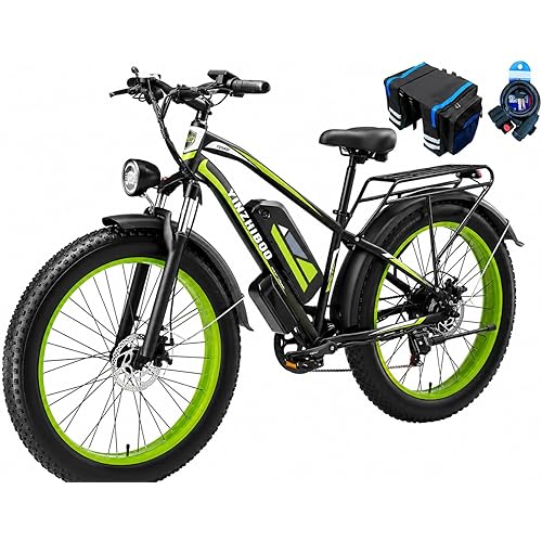 Electric Bike for Adults, 2000W Peak Motor E Bikes, 26" Fat Tire Electric Mountain Bike, 32 MPH Electric Bicycle, 48V 17.5Ah (840Wh) Removable Battery, UL2849 Certified