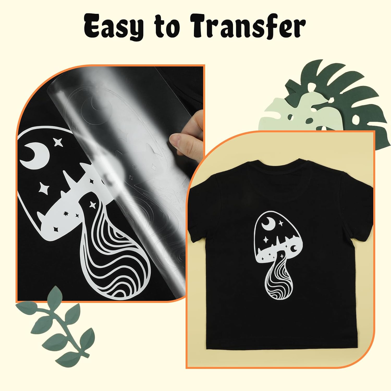 HTVRONT 12" x 15FT White HTV Heat Transfer Vinyl for Shirts & 12" x 15FT Red HTV Heat Transfer Vinyl - Easy to Cut & Weed for Heat Vinyl Design