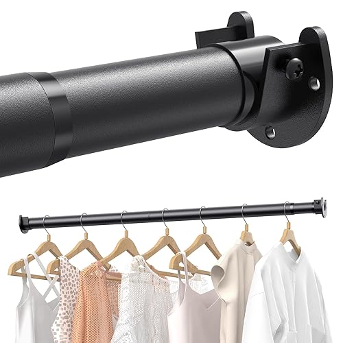 Closet Rods for Hanging Clothes, 17 to 84 Inches Stepless