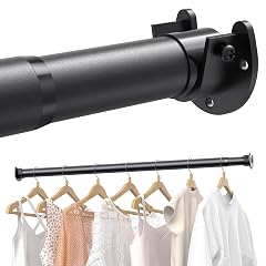 Closet Rods for Hanging Clothes 17 to 84 Inches Stepless Adjustable Metal Closet Rod 1 3 Inches Heavy
