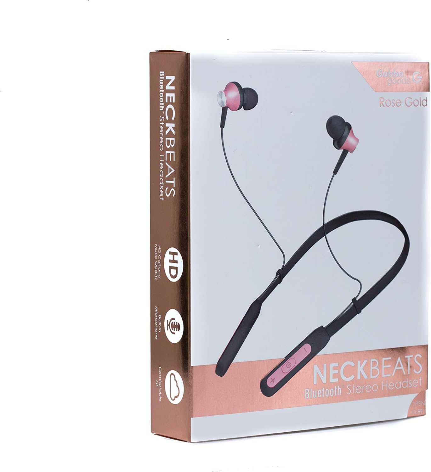 Gabba Goods Premium Neckbeats Wireless Bluetooth Ear Buds Earphones |Lightweight Around The Neck Earphones Headset