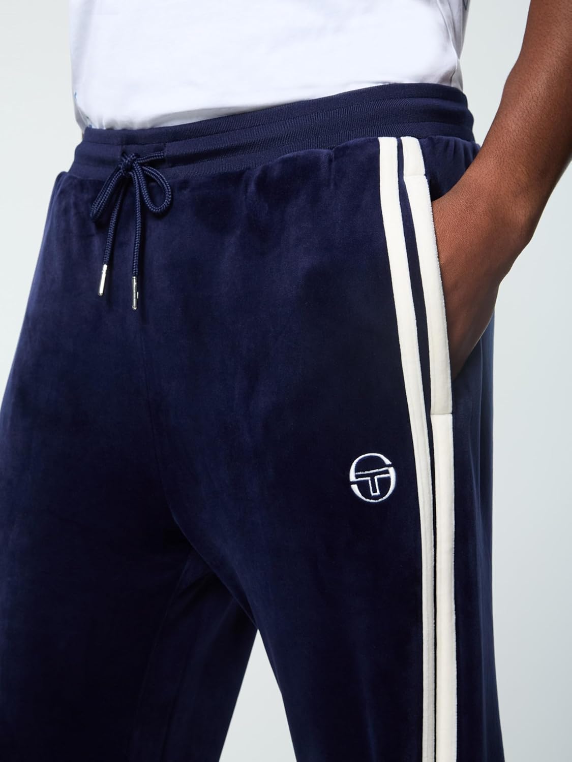 Sergio Tacchini Damarindo Velour Track Pant- Maritime Blue - Image 7