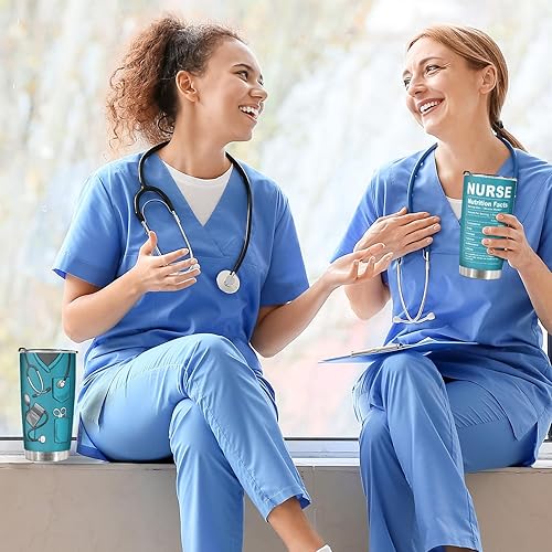 Miniatura 6 de Pawfect House Regalos para el día de la madre para enfermeras, vaso de café de viaje de acero inoxidable de 20 onzas, regalos para esposa del