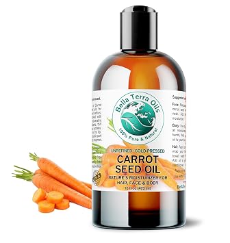 Bella Terra Oils - Natural Carrot Seed Oil 16 oz - Pure Natural Carrot Essence, Offering the Best of Vitamin C & Omega Fatty Acids, The Beacon of Natural Skin Care