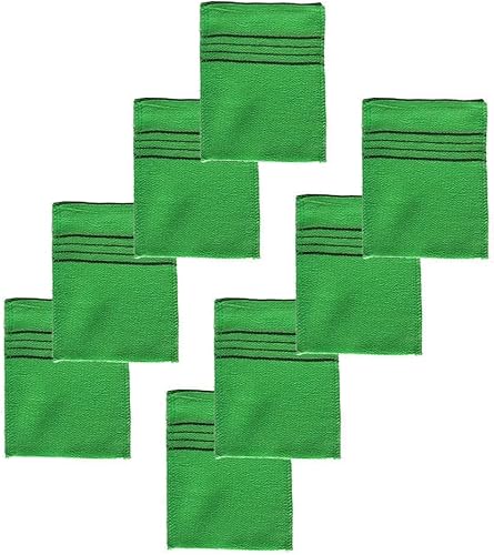 Miniatura 19 de Manopla de baño exfoliante asiática coreana para eliminar la piel muerta. Exfoliante corporal. Guantes exfoliantes para exfoliante corporal (rojo 4)