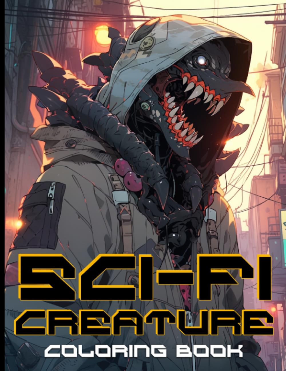 Sci-fi Creature Coloring Book: Fascinating Sci-Fi Creatures Coloring Pages with Futuristic Illustrations for Teens & Adults Stress Relief and Mindfulness