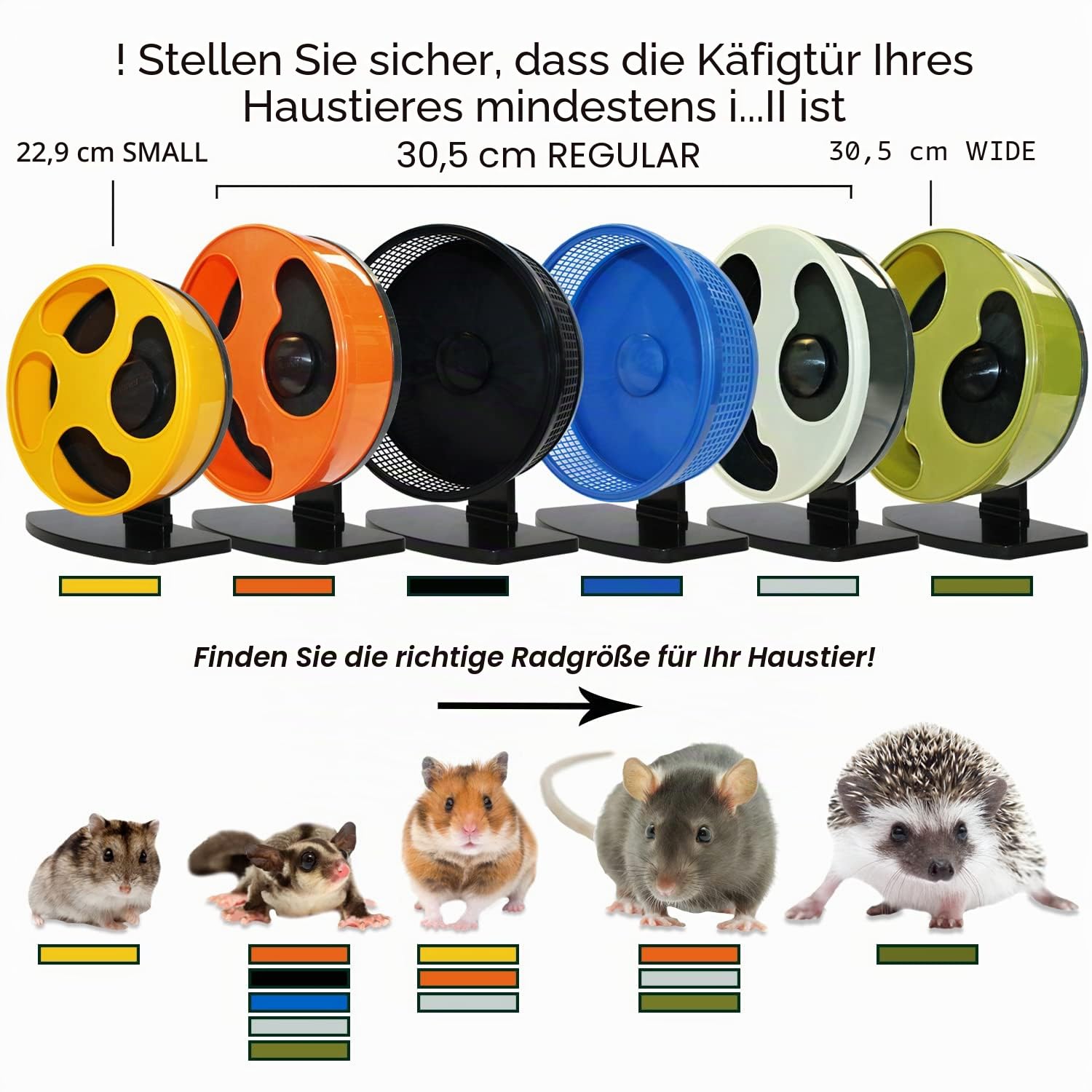 Exotic Nutrition Silent Runner 30,5 cm breit + Sandschiene, Käfigbefestigung