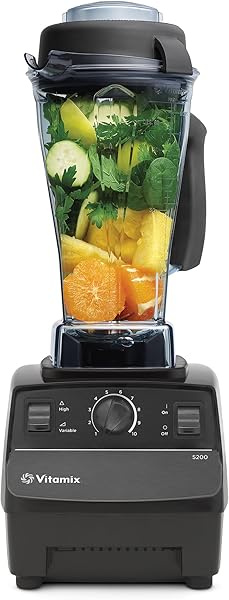 Vitamix 5200 Blender, Professional-Grade Blender for Smoothies, Soups, Ice Cream and More, Stainless-Steel Blades, Self-Cleaning Kitchen Appliance, 64 Oz Container, Black