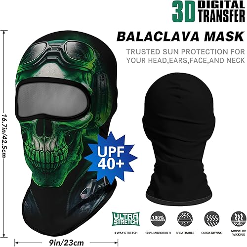 Miniatura 2 de Venswell Pasamontañas 3D Máscara de Esquí Fresco Cráneo Animal Máscara de Cara Completa CiclismoMotocicletaHalloween