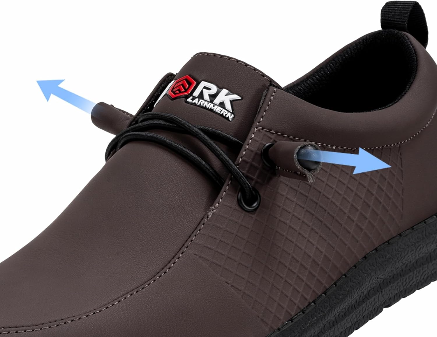 LARNMERN Slip On Steel Toe Shoes Men Lightweight Comfortable Lounging Walking Sneakers Steel Toe Loafers