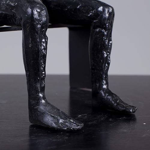 Miniatura 8 de R REALONG Escultura de melancolía de bronce de 9.8 pulgadas, réplica de estatua de Albert Gyorgy para decoración del hogar