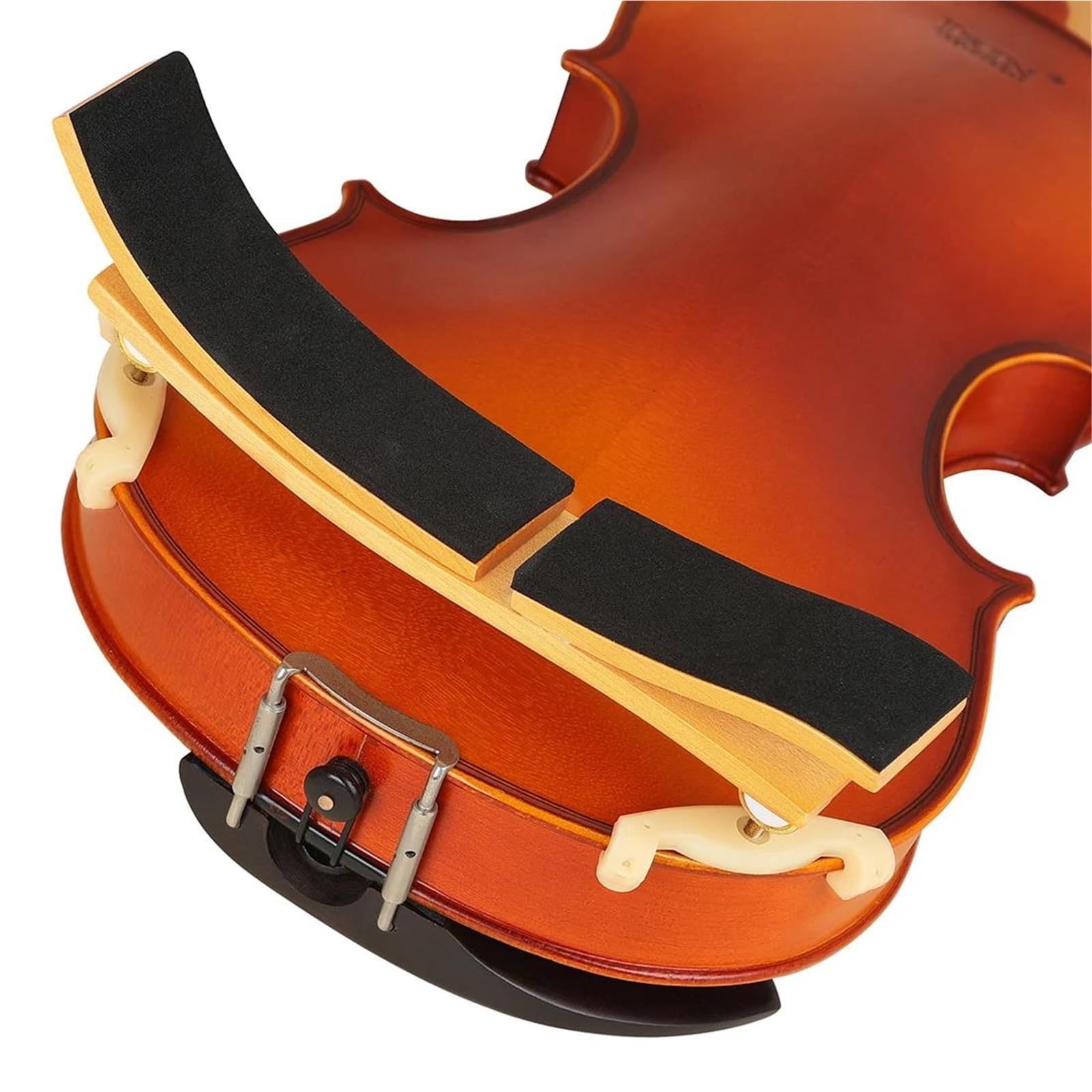 Reposapiés para violín almohadilla para mentonera ajustable piezas acolchadas 4/4 accesorios partes violín | Reposa hombros para violín(Wood)