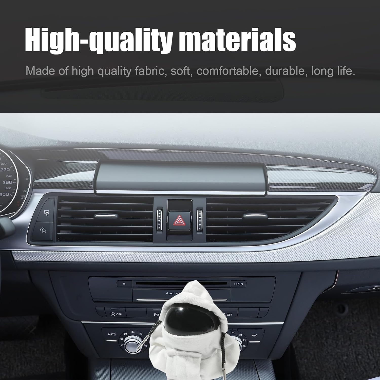 Ziciner Car Gear Shift Knob Cover, Fashionable Sweater Design Shift Knob Cover Trim, Universal Soft Gear Shift Protector, Auto Interior Decor Accessories for Manual & Automatic (White) image 4
