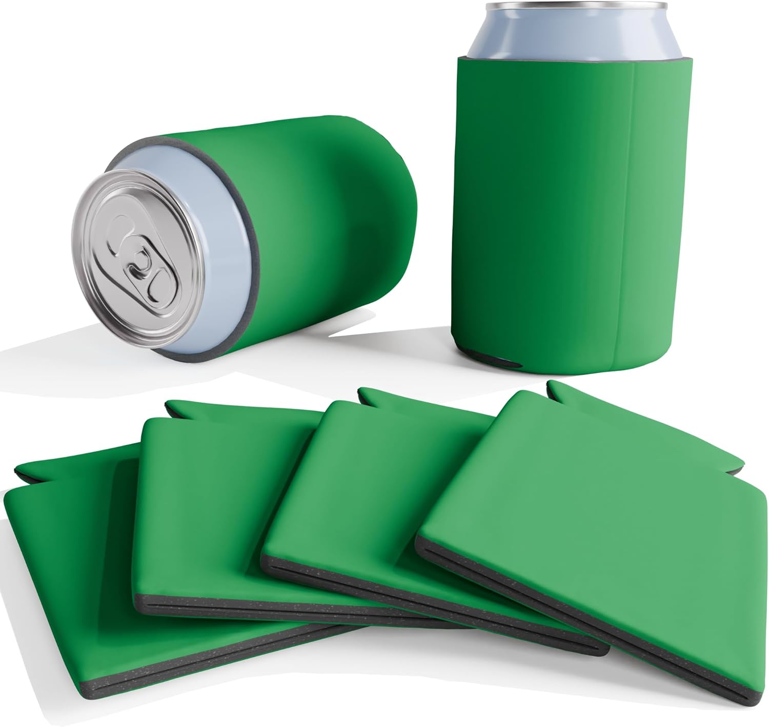 PartyPrints 100 Pack Emerald Blank Can Cooler Sleeves