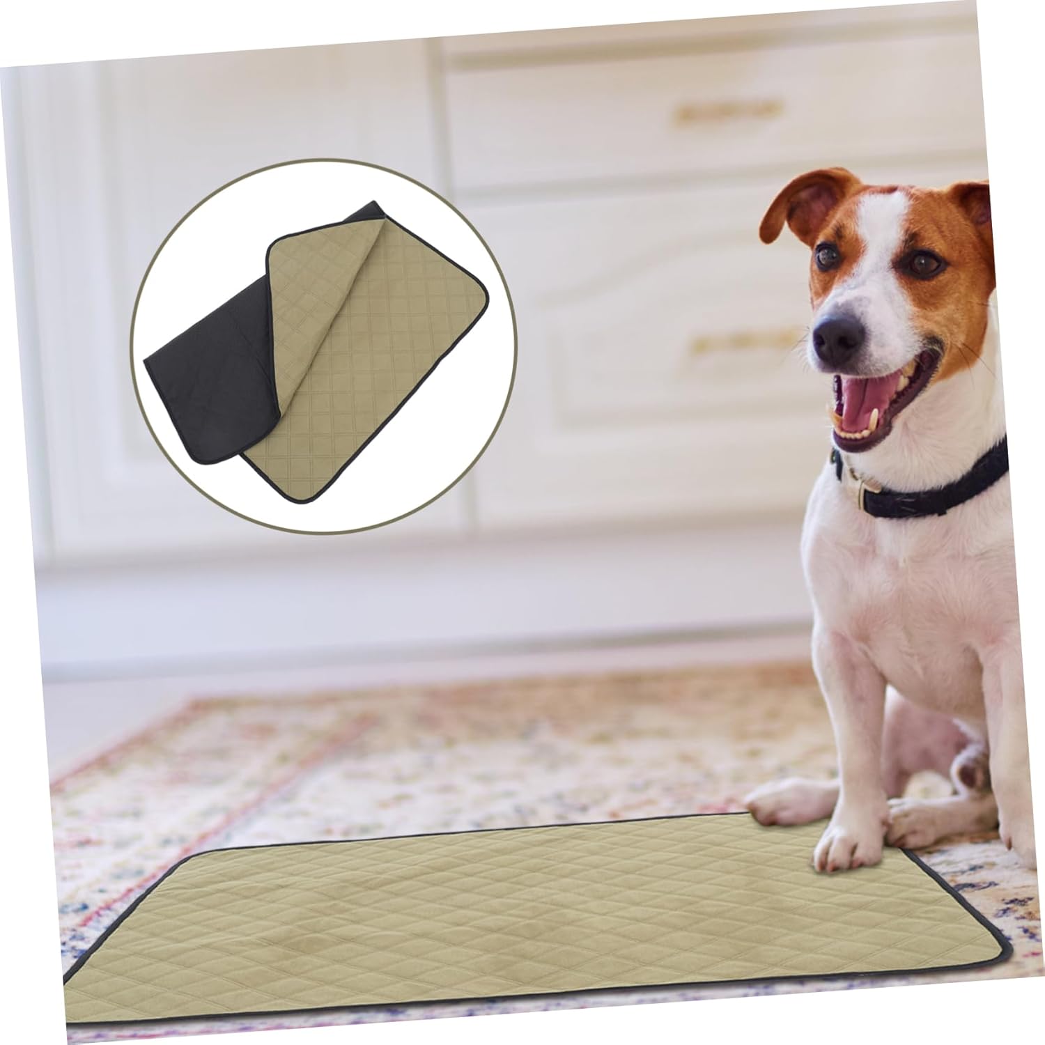 Toyvian 2pcs Washable Training Pads for Dogs Pet Pee Pads Reusable and Absorbent Mats for Puppy Playpen and Furniture