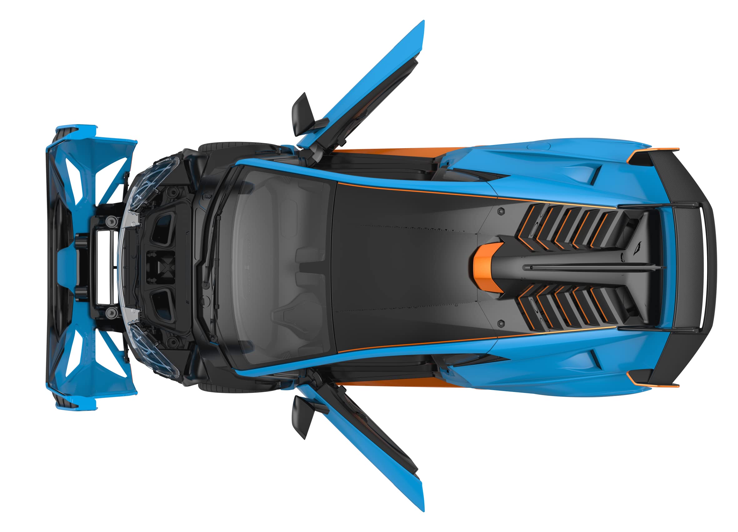 JAMARA Lamborghini Huracán STO 1:14 2,4 GHz - oficjalnie licencjonowany, ok. 1 godzina jazdy, ok. 11 km/h, idealnie odtworzone szczegóły, szczegółowe wnętrze, światło LED, 402100, niebieski