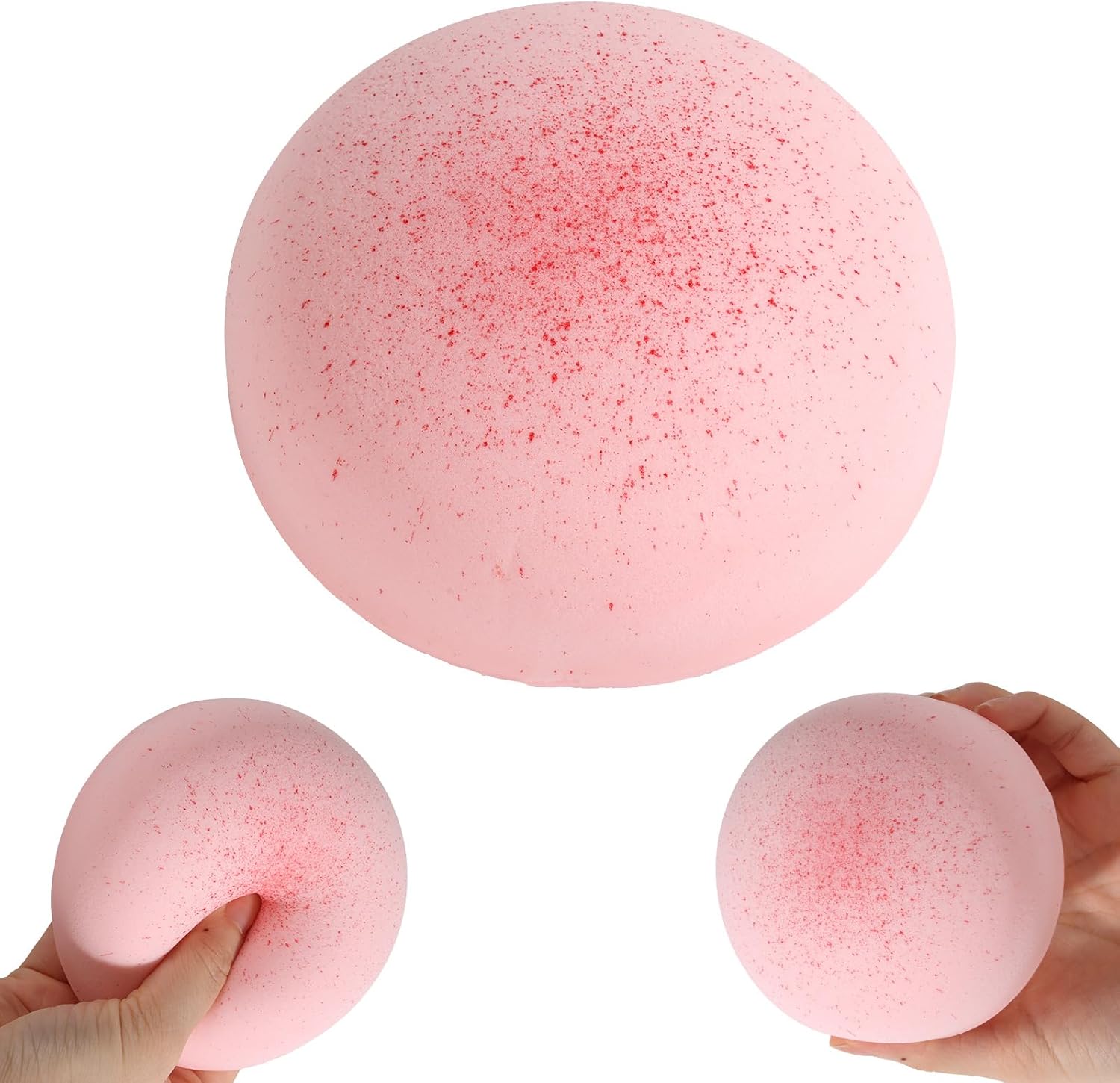 Ser Wolno Wznosząca Zabawka Squishy 10x6cm Miękki Lepki Chleb Ściskana Sensoryczna Zabawka Fidget Realistyczne Jedzenie Squishies Dekoracja Biurka Prezent Imprezowy Różowy