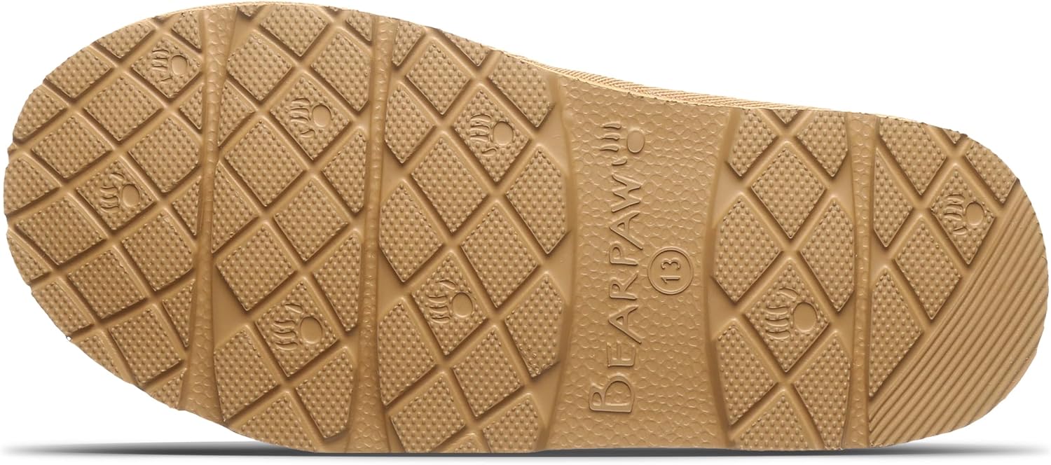 BEARPAW Tabitha Youth Slipper | Comfortable & Lightweight Indoor & Outdoor Kid's Shoe | Multiple Colors & Sizes