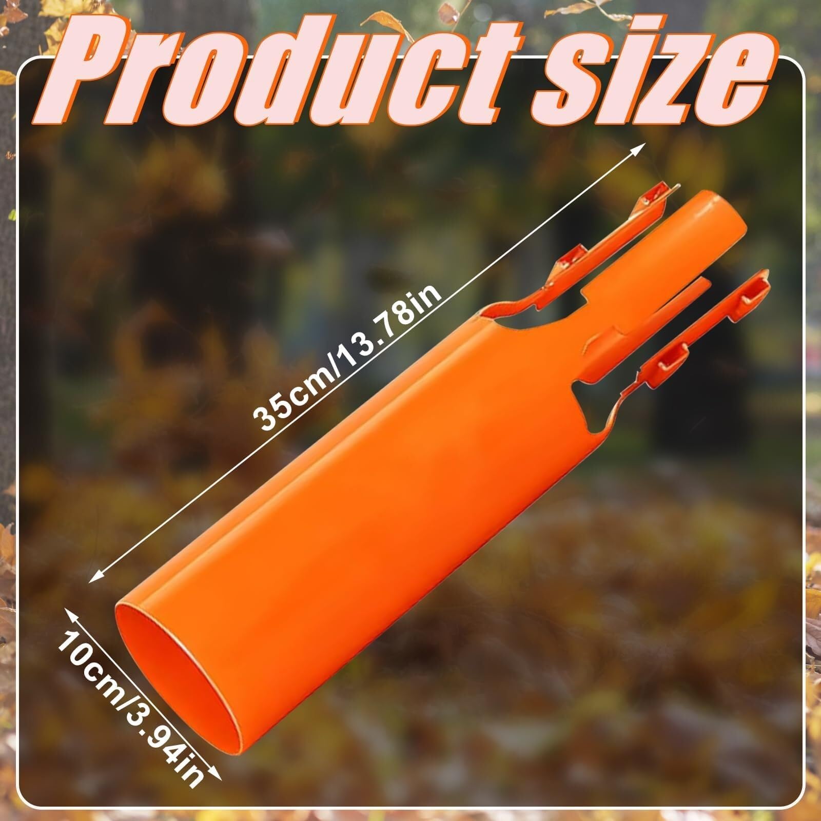 Leaf Blower Booster Attachment, Air Flow Booster For Blower, High-Speed Airflow Accelerator For 2–4 Inch Tubes, For Snow Debris All Weather Backyard Garden Roof Lawn e0h037(2PCS Orange)