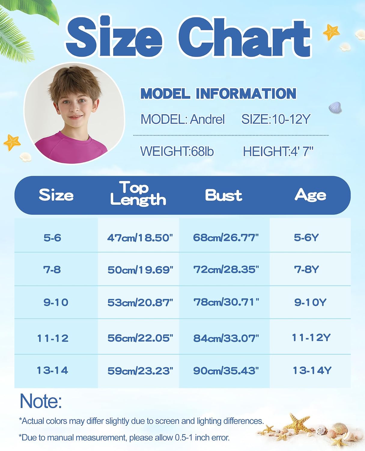 Hotfiary Boys Short Sleeve Rash Guard UPF 50+ Swim Shirt Youth Kids Neon Shirts Athletic Sun Water Surf Tee Quick Dry 5-14 Y