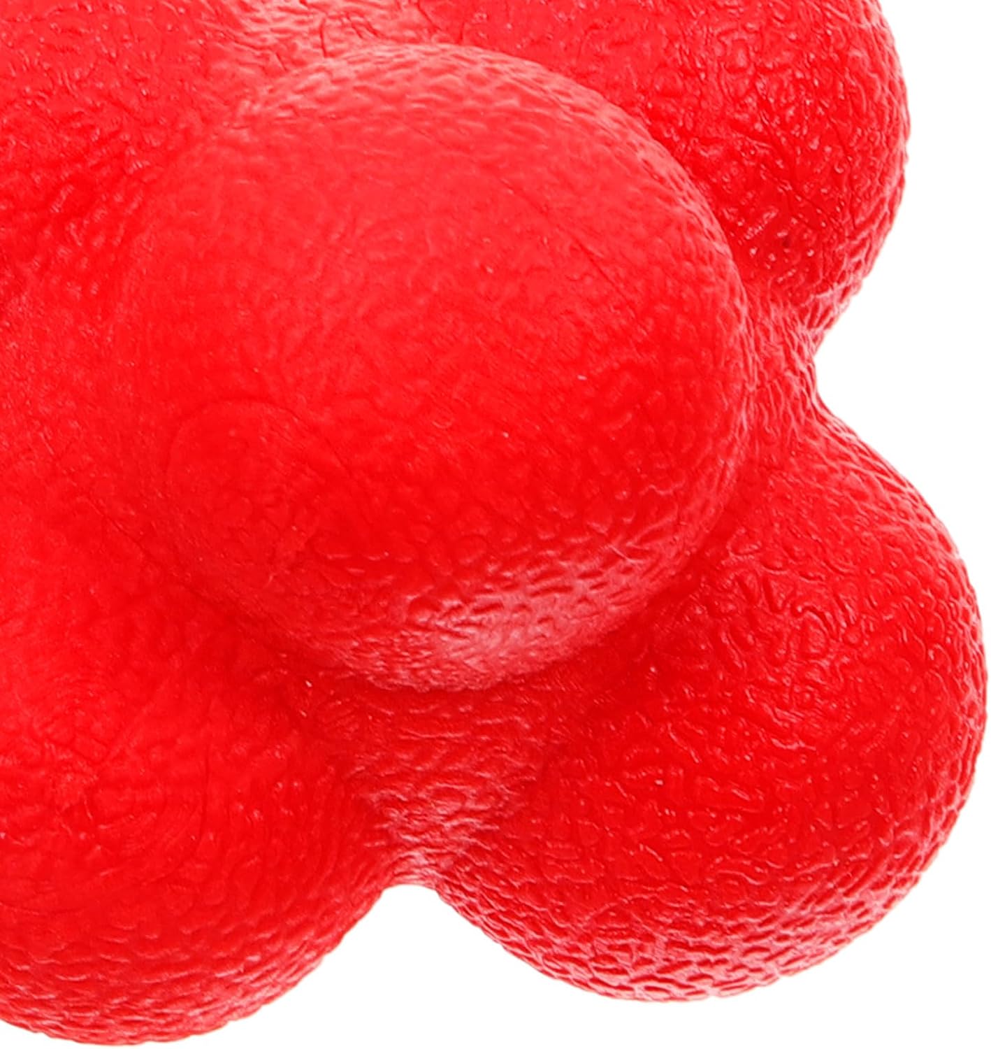 Hexagonal Reaction Ball Small Agility Ball for Speed Training for Indoor Soccer and Goalkeeper Agility Exercises Red 7cm