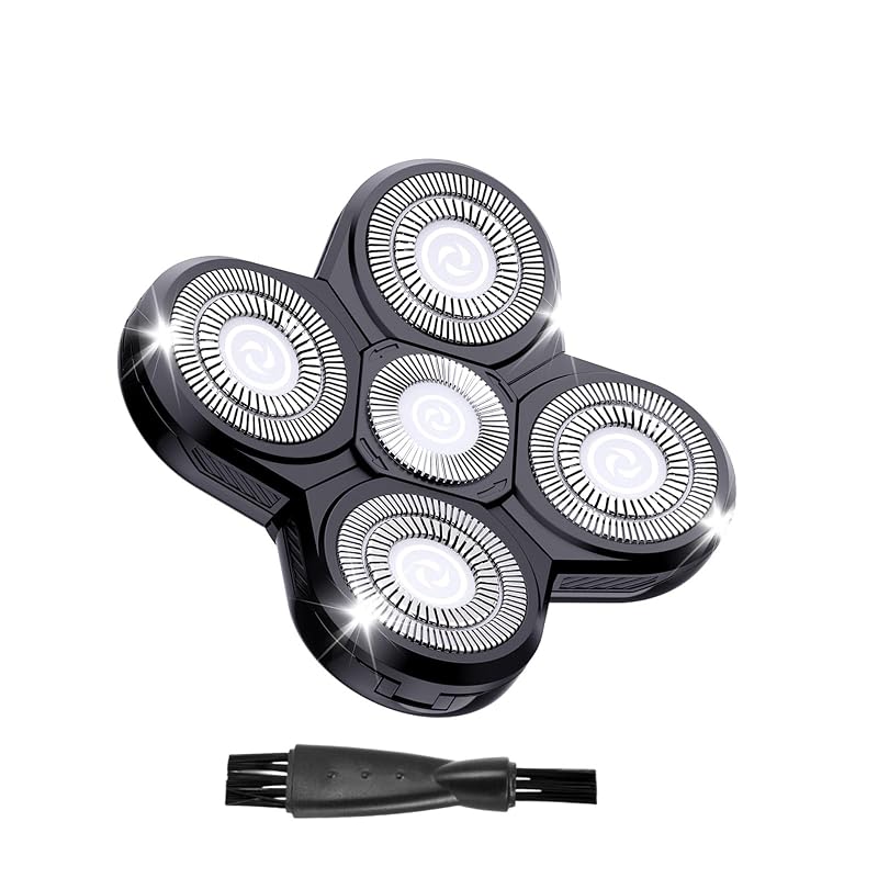 Cabeça de reposição NUHUi compatível com barbeador elétrico Freebird de 5 cabeças, com escova de limpeza, 1 unidade
