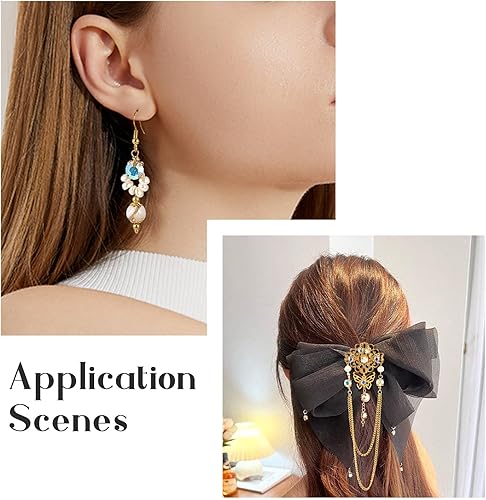 Miniatura 5 de Cheriswelry 780 piezas de diamantes de imitación de cristal AB para coser de 0.032 a 0.315 pulgadas, piedras de diamante AB con ajuste de puntas de