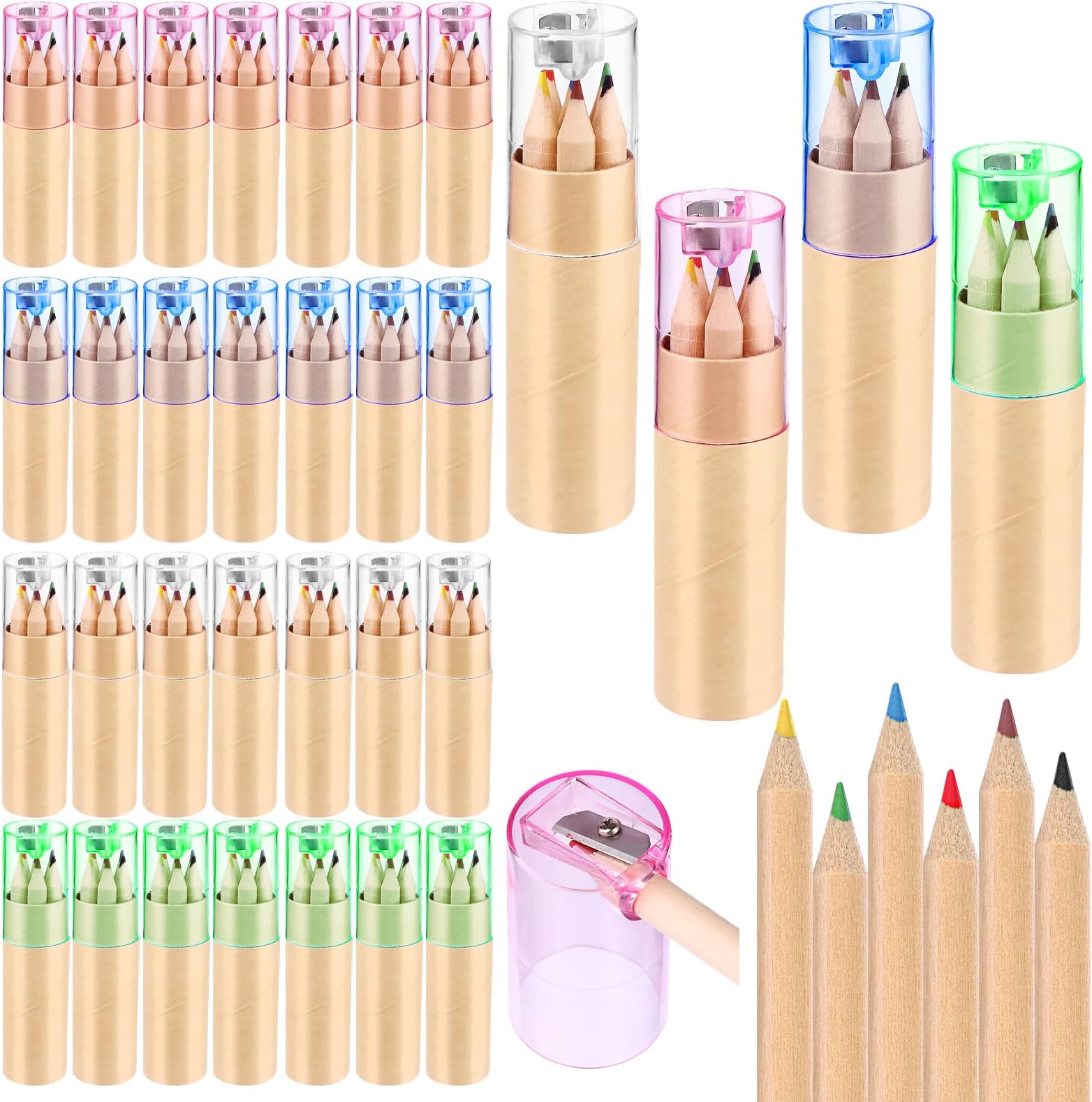 Mini Drawing Set Amazon.com: 24 Set Mini Drawing Class Colored Pencil Bulk for Kid 3.5 ...