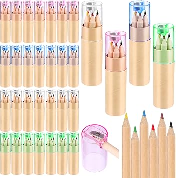 32li Paket Mini  izim Kalemt ra  ile Renkli Kalemler Mini  izim Kalemleri Seti  ocuklar i in 8,3 cm K sa Ya l  Renkli Kalemler T p Boyama Kaleminde Toplu Yeti kin Boyama Kitaplar , S n f Okul  izimi