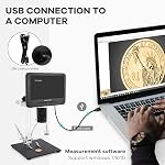 Andonstar AD246S-M HDMI Microscope numérique 2000x pour les adultes, 3 Lentille 2160P UHD Enregistrement vidéo, 7 1 cm LCD Microscope à souder, Microscope de pièce, Kit de microscope biologique, Windows Compatible