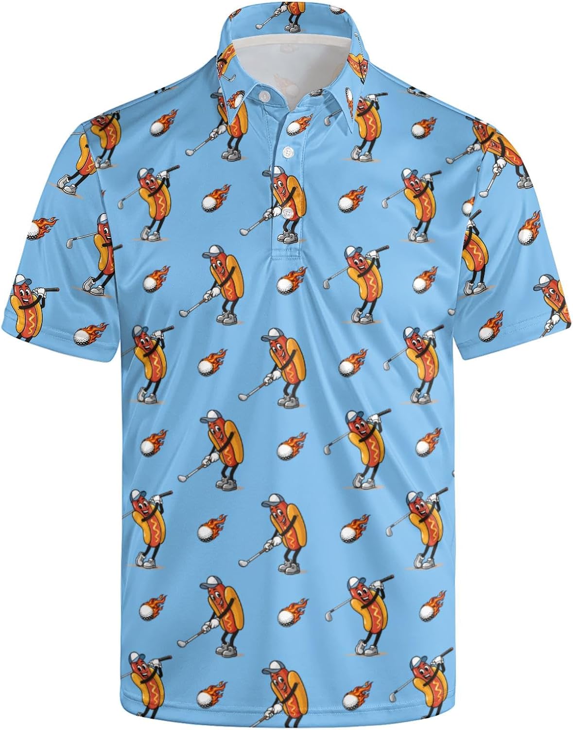 Men's Classic Golf Shirt Psychedelic Mushrooms Short Sleeve Casual Comfort