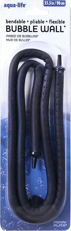 Penn-Plax Aqua Life Pared de burbujas de acuario flexible - Difusor de aire flexible y burbujeador para peceras - 35.5" de largo
