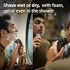 Philips Electric Shaver 3000 Series - Wet & Dry Electric Shaver for Men with SkinProtect Technology in Deep Black, Pop-up Beard Trimmer, Charging Stand, Travel Pouch (Model S3342/13)