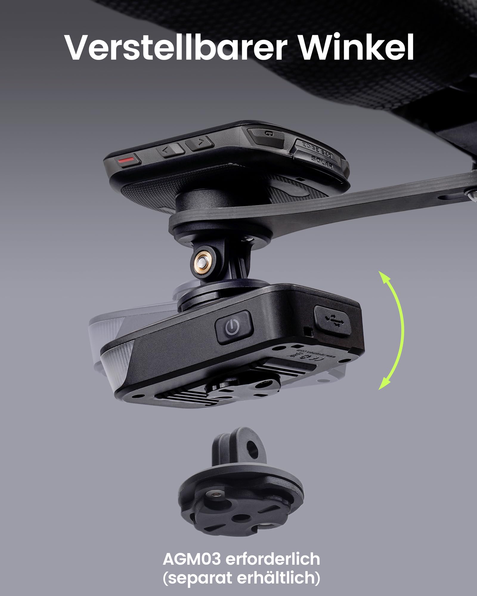 RAVEMEN FR500 Fahrradcomputer Zubehör, Kompatibel mit Garmin/Wahoo Fahrradcomputer IPX6 Wasserfestigkeit USB-C Aufladung