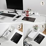 Yecaye Boîte de gestion des câbles, 2 Pack Cable Organizer Box, Gestion des cordons, Cord Hider pour cacher la couverture protecteur sur le bureau ou sur le plancher, Grand, Blanc