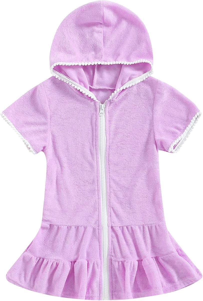 Ropa de baño para niña pequeña, toalla de playa, traje de baño cubierta, traje de baño, artículos esenciales para la playa para bebé de verano