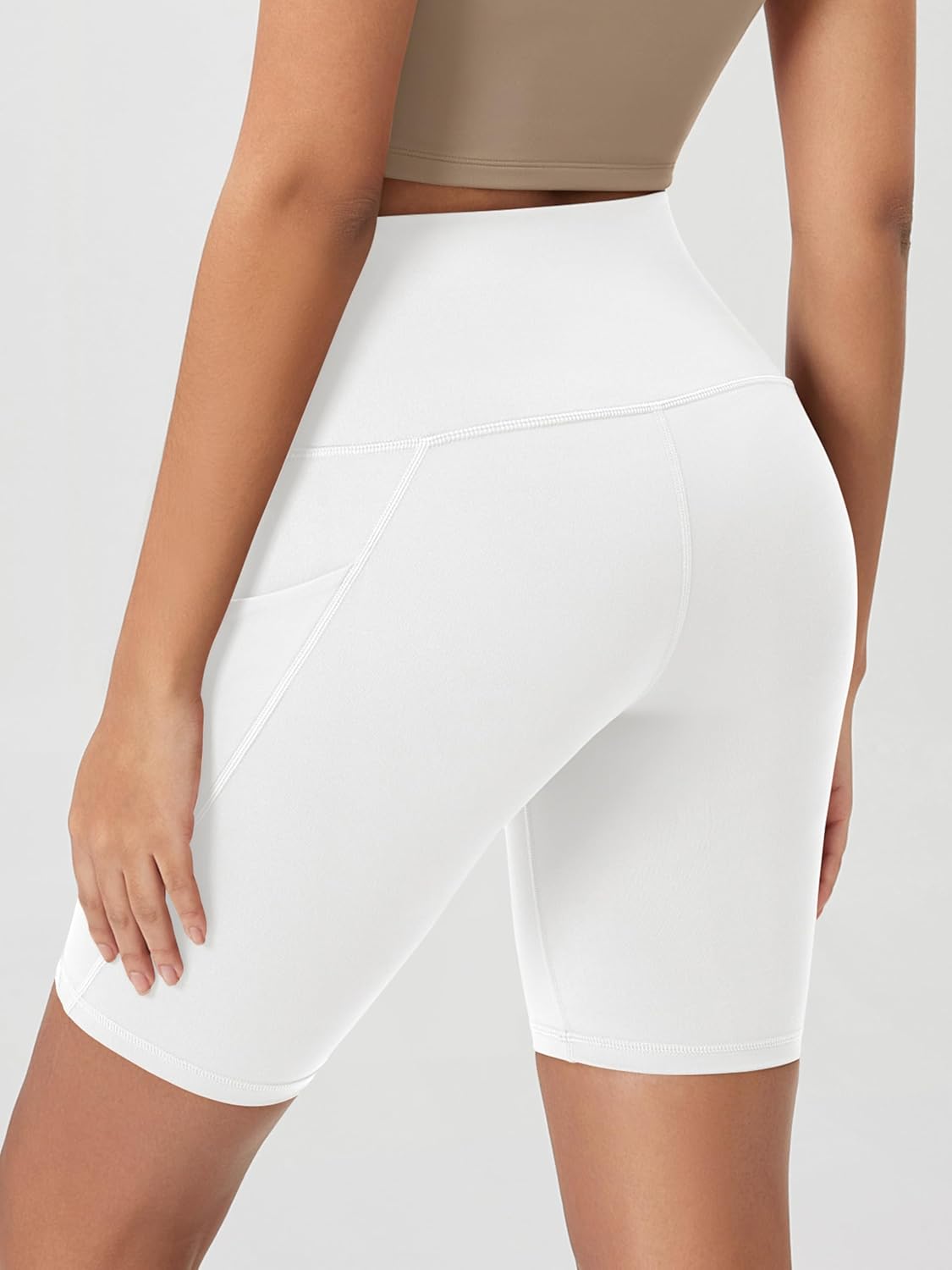 ODODOS Women's Tummy Control Biker Shorts 2.0 with Pockets High Waist Athletic Workout Yoga Shorts-3.5''/ 5"/ 8" / 10" Inseam - Image 2