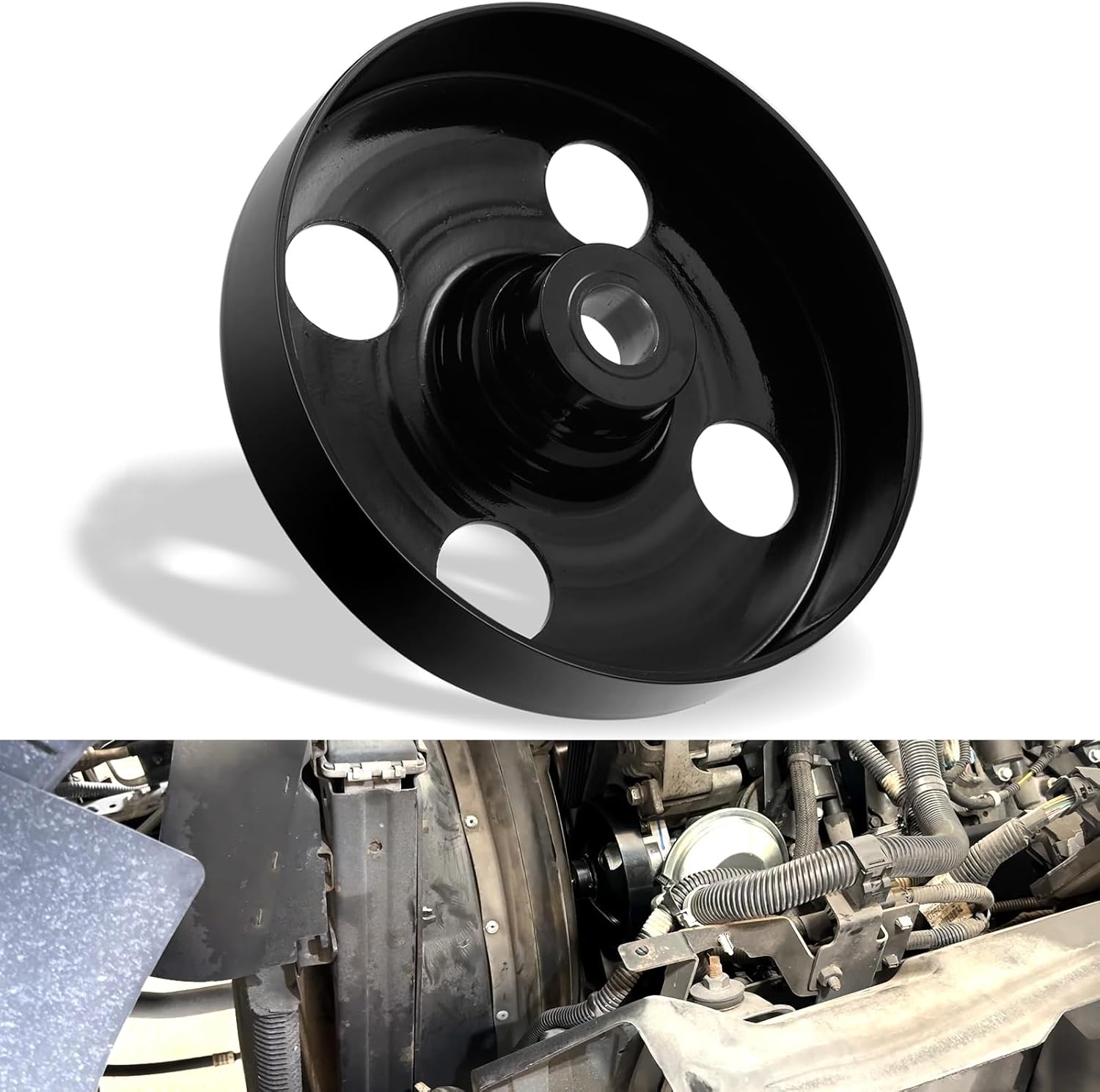 8972414162 Vacuum Pump Pulley Compatible with Isuzu NPR NPR-HD 1995–2019 V8 Gas Engines L05 L31 LQ4 LY6 | Replaces 8-97241-416-0, 97241416