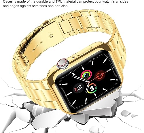 Miniatura 4 de Wolait Compatible con Apple Watch Band de 1.929 in 1.811 in 1.772 in 1.732 in 1.654 in 1.496 in 1.575 in 1.614 in, correas de acero inoxidable para